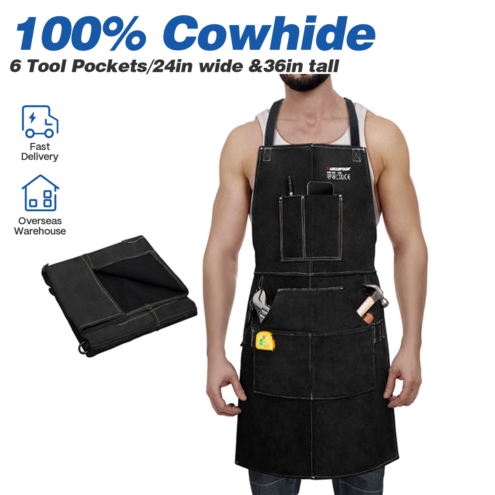 Tools For Welding Workshop - ARCCAPTAIN Delantal de trabajo de soldadura